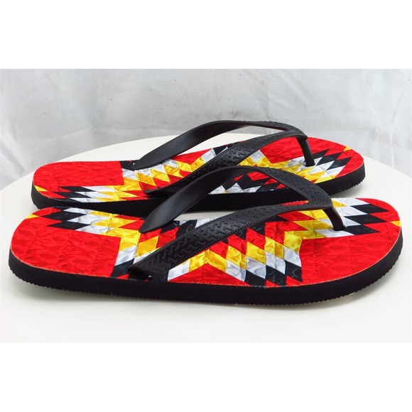 Sublimation Size Medium M Multicolor‎ Flip Flop Synthetic Men Shoes - Picture 4 of 9
